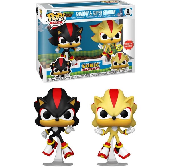Shadow The Hedgehog (Glow in the Dark, 2 Pack), Sonic The Hedgehog, Funko Toys, Pre-Painted